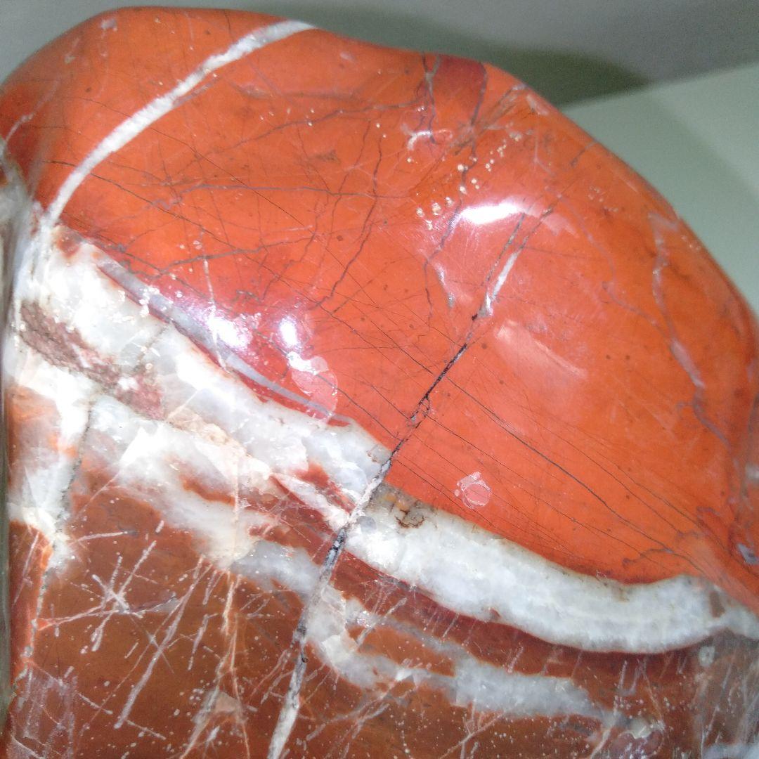 赤玉石　赤石　徳島県産　ジャスパー　　 台付き１個