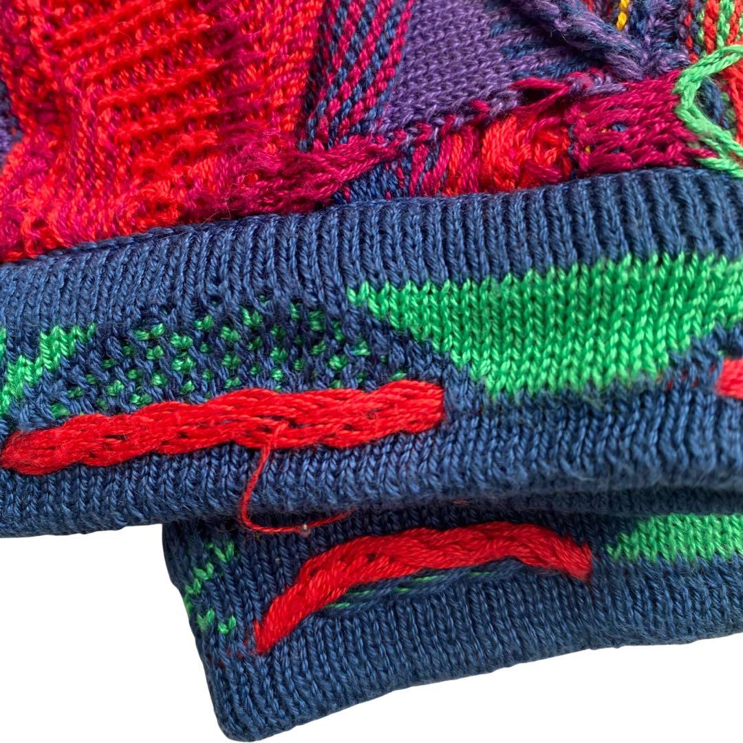 オーストラリア製　Coogi クージー　総柄　カーディガン　奇抜　メンズSS