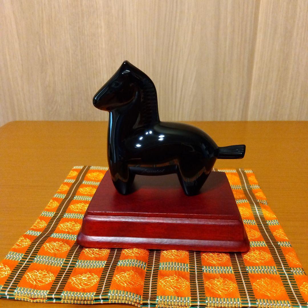 【美品】Baccarat　バカラ 干支 馬 来年の干支 ブラッククリスタル