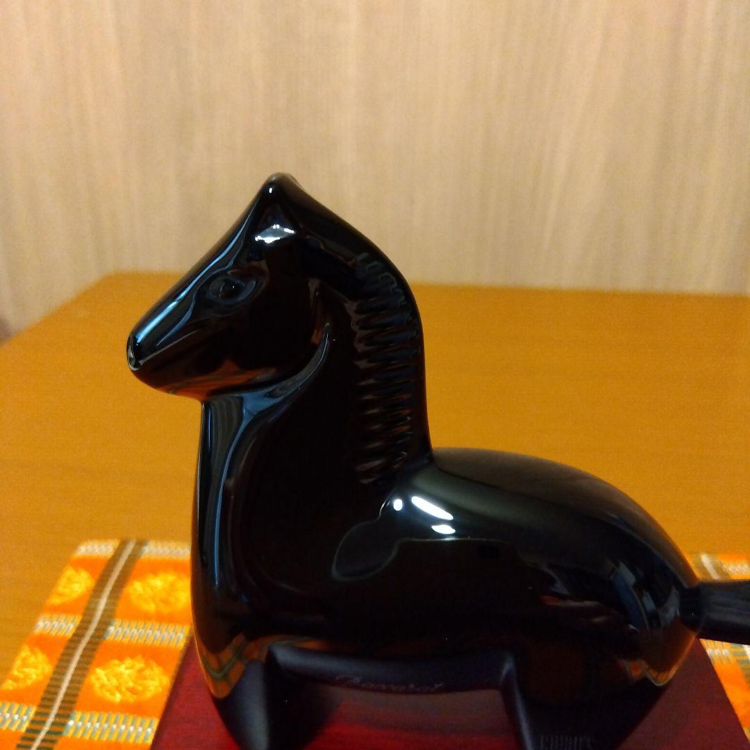 【美品】Baccarat　バカラ 干支 馬 来年の干支 ブラッククリスタル