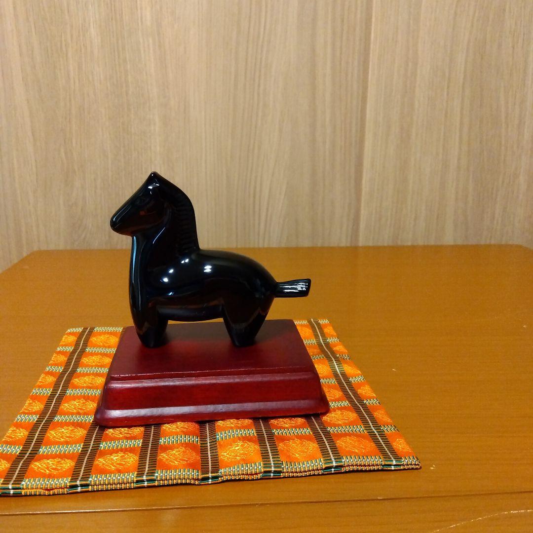 【美品】Baccarat　バカラ 干支 馬 来年の干支 ブラッククリスタル