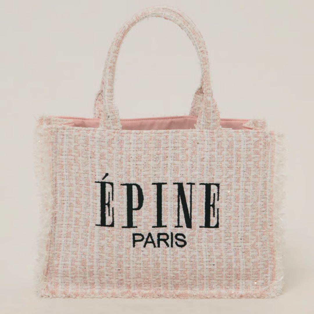ÉPINE PARIS トートバッグ ピンク　ツイード