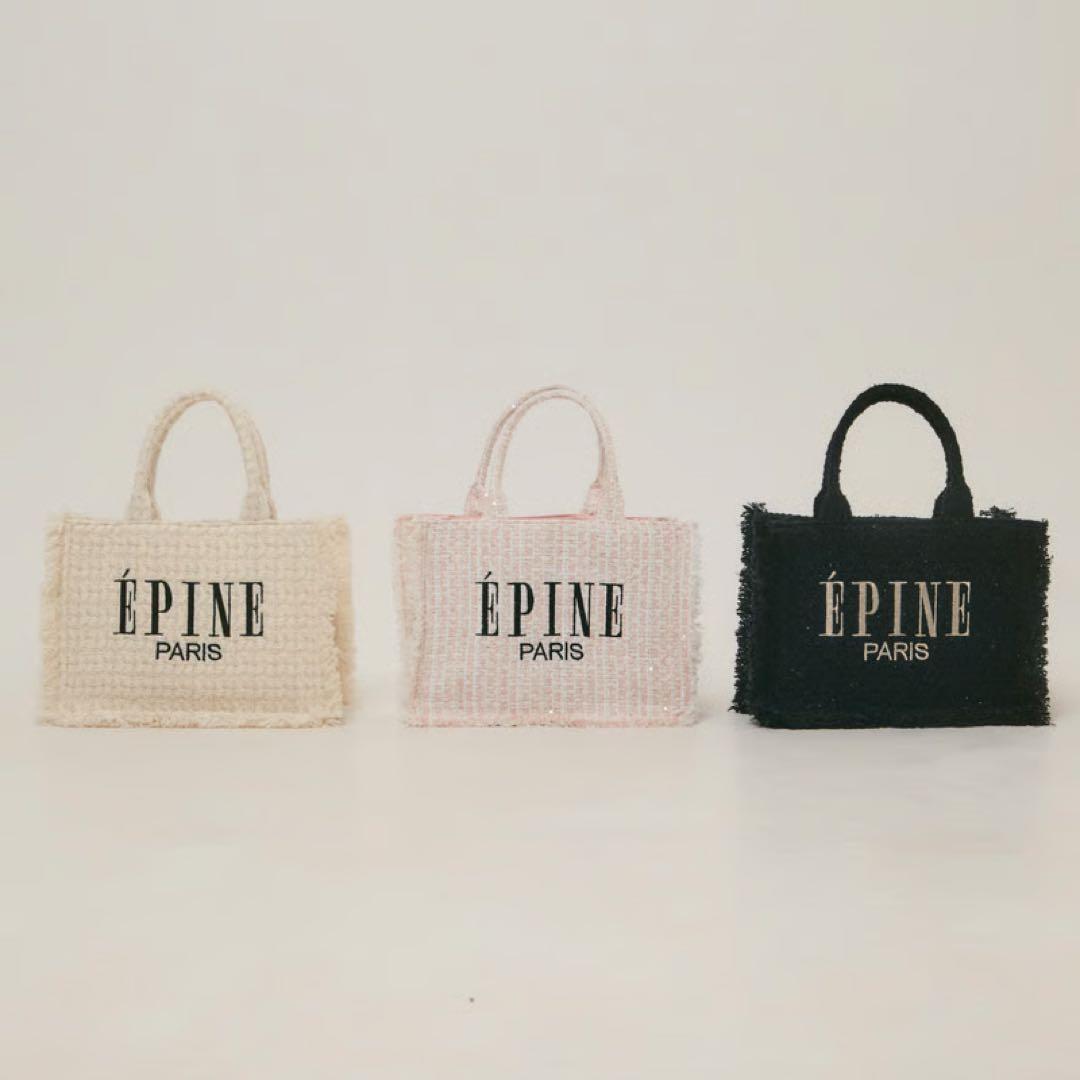 ÉPINE PARIS トートバッグ ピンク　ツイード