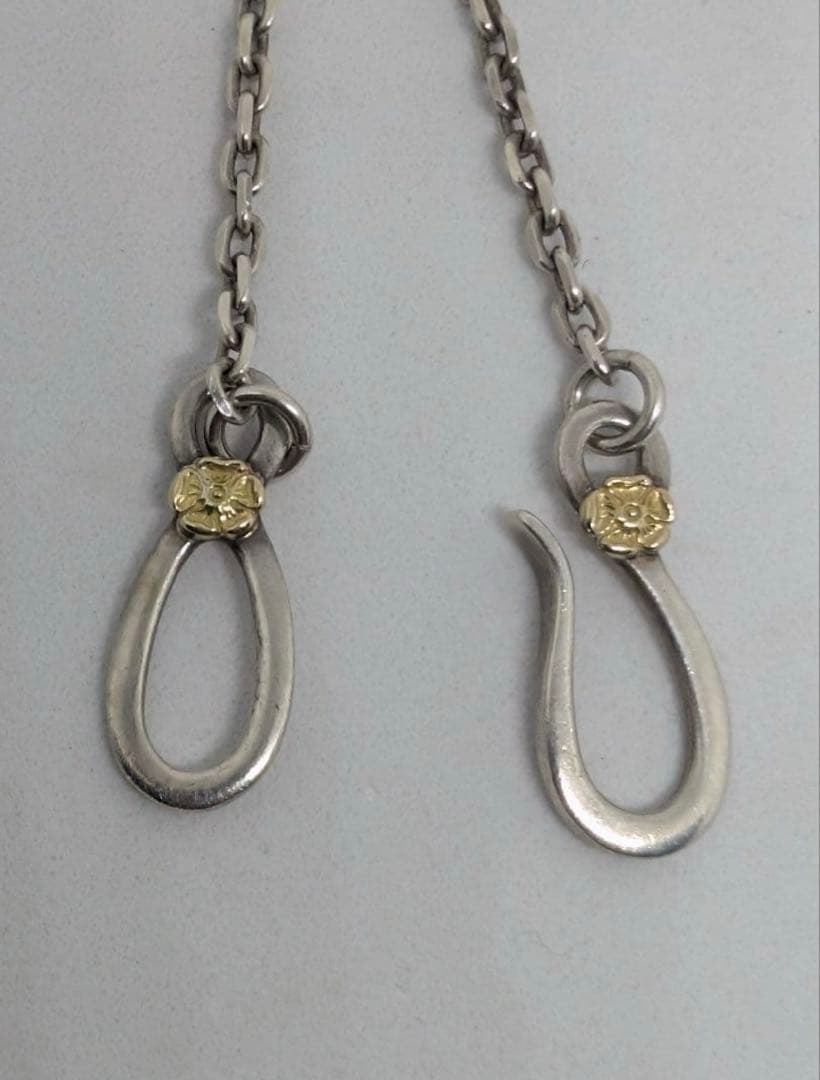 TADY&KING OLDフックSV K18ローズメタル　細角チェーン