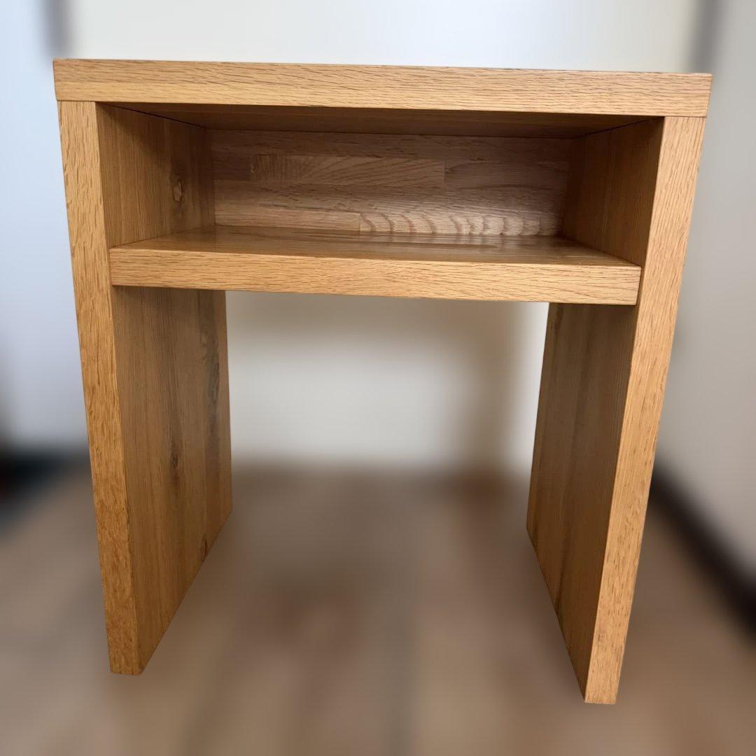 日本ベッド ナラ材 無垢材 ナイトテーブル サイドテーブル ハイランダー