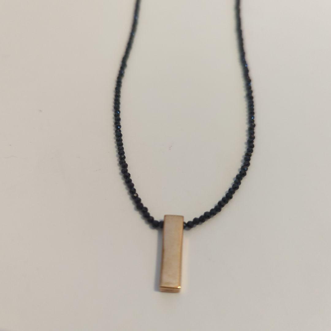 ハワイアンジュエリー　オニキス　ピンクゴールド　ネックレス