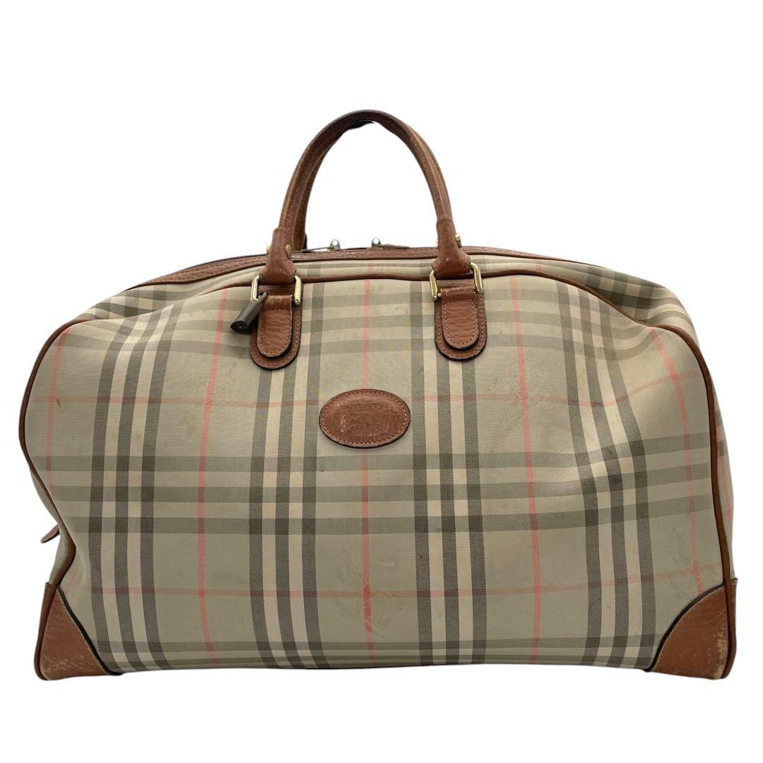 Burberry バーバリー ノバ チェック ボストン バッグ 大容量