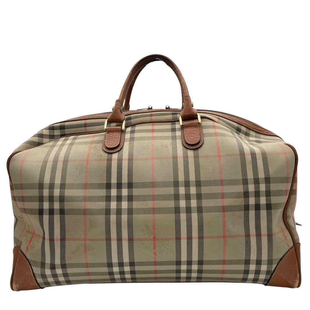 Burberry バーバリー ノバ チェック ボストン バッグ 大容量