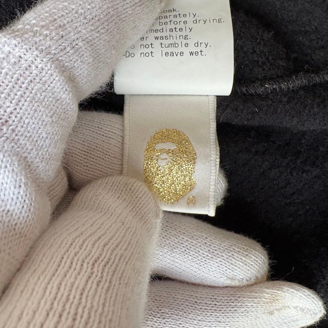 APE エイプ スター ベイプスタ 総柄 フルジップパーカー ブラック ゴールド