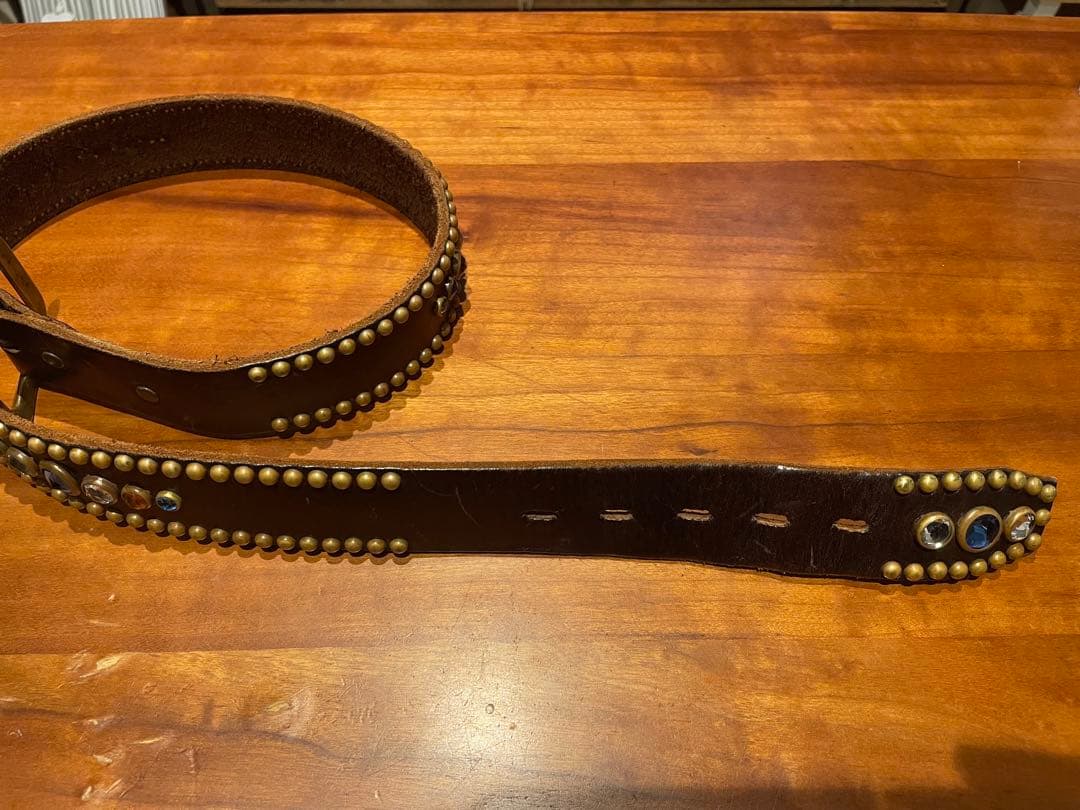 HTC レザー スタッズベルト MADE IN USA 34