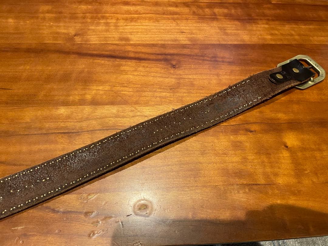 HTC レザー スタッズベルト MADE IN USA 34