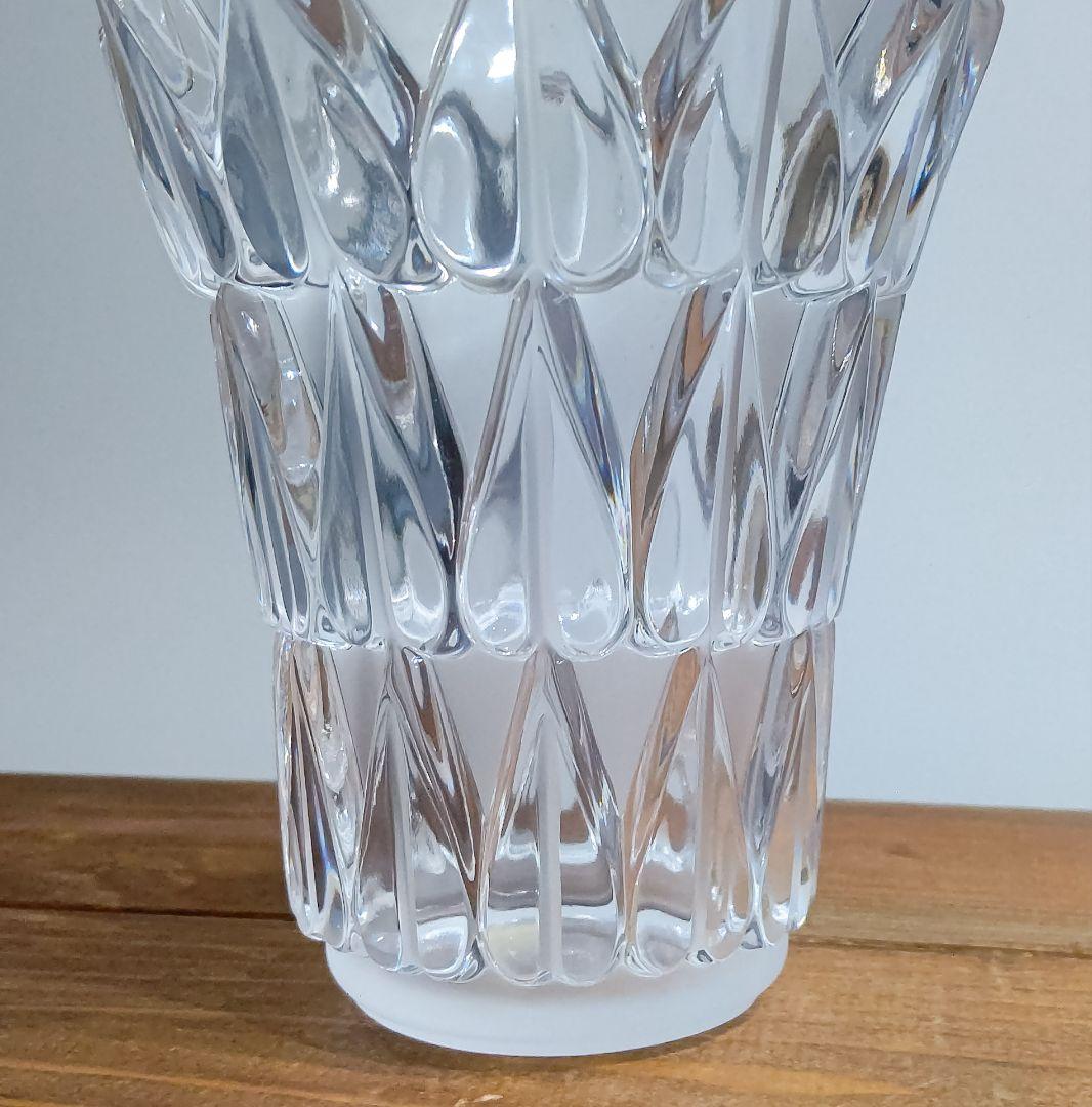 フランス製 LALIQUE ラリック フイユ 葉 花瓶 フラワーベース 欠け有