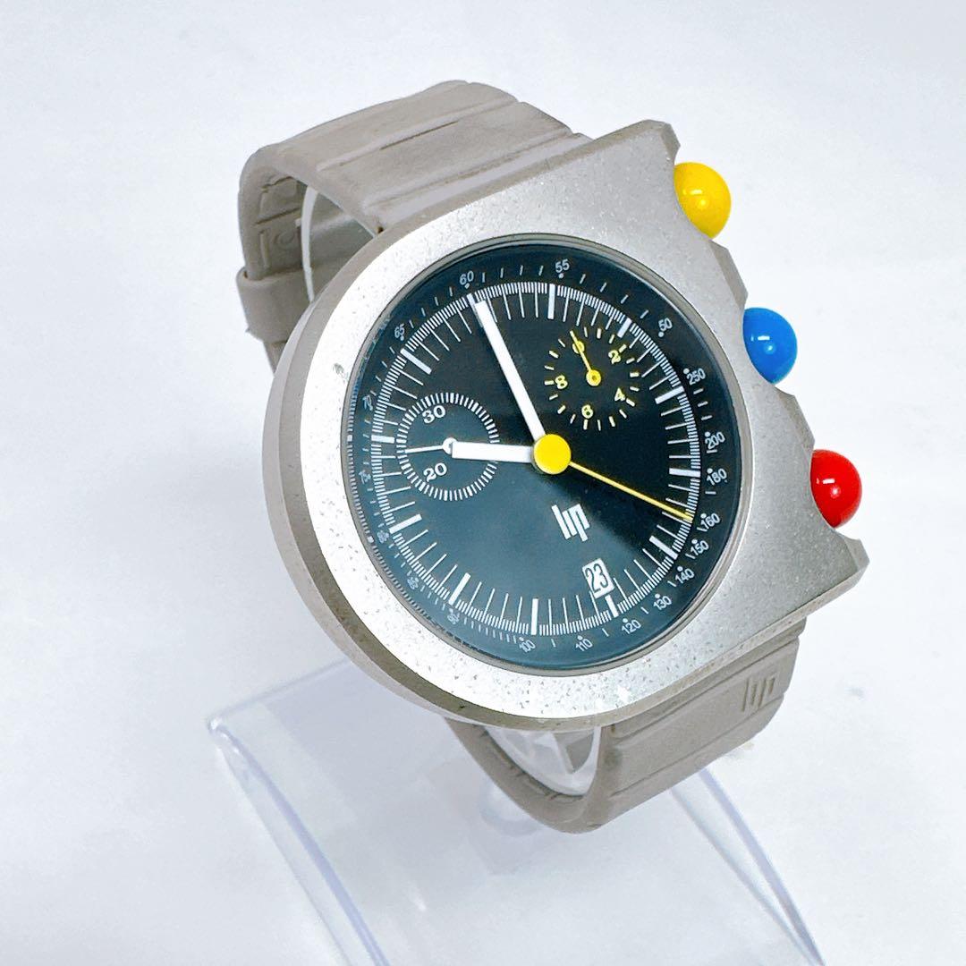 稼働lip リップ マッハ2000 腕時計 クロノグラフ クォーツ ラバーベルト