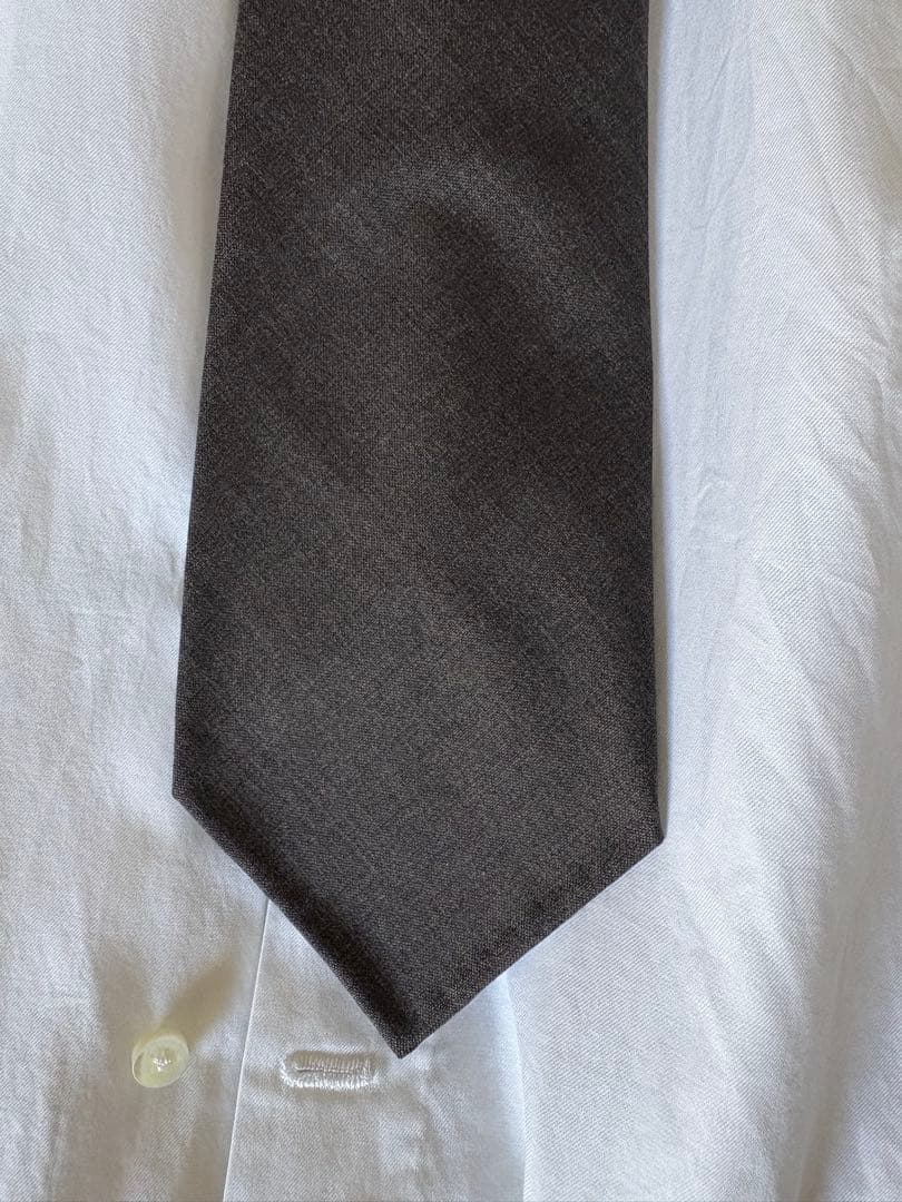 ジュストビスポーク　ネクタイ　ブラウン　グレイッシュ　シャロン購入