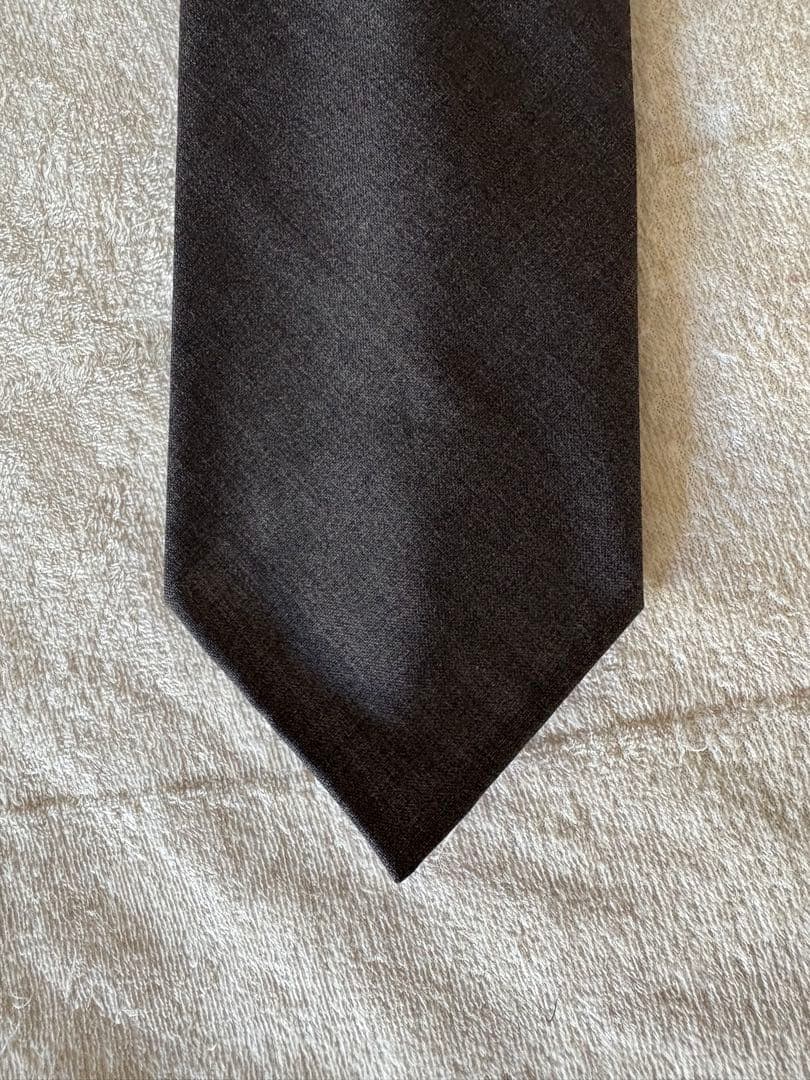 ジュストビスポーク　ネクタイ　ブラウン　グレイッシュ　シャロン購入