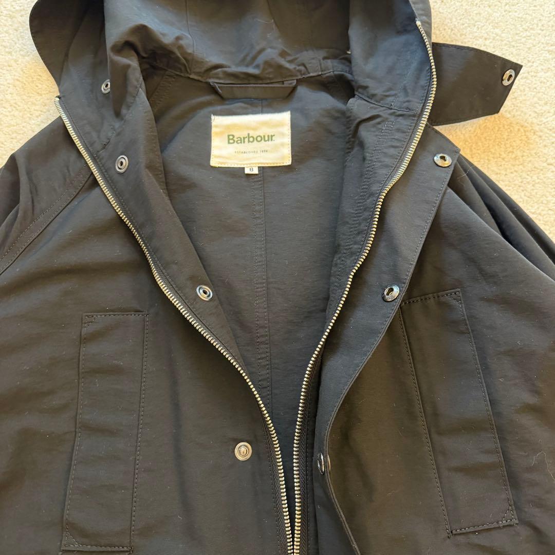 Barbour フーディーコート ブラック サイズ8 日本製