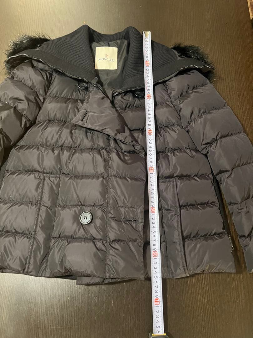モンクレール　リアルファーウールレイヤードダウンジャケット