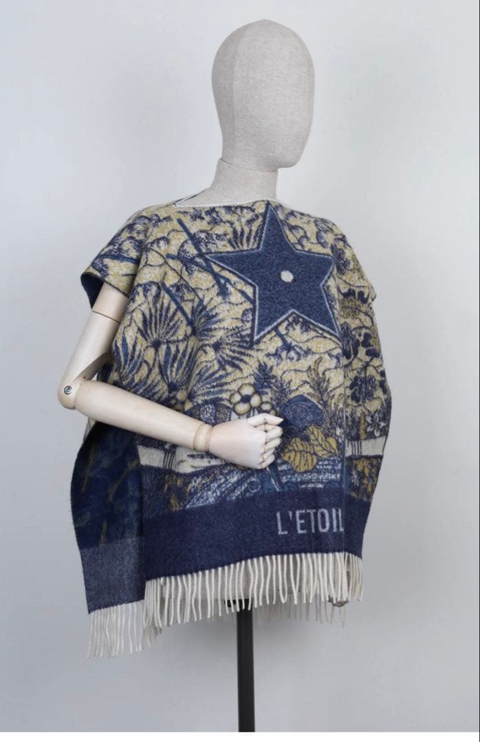 Diorディオール L'ETOILE カシミア フリンジ ポンチョ