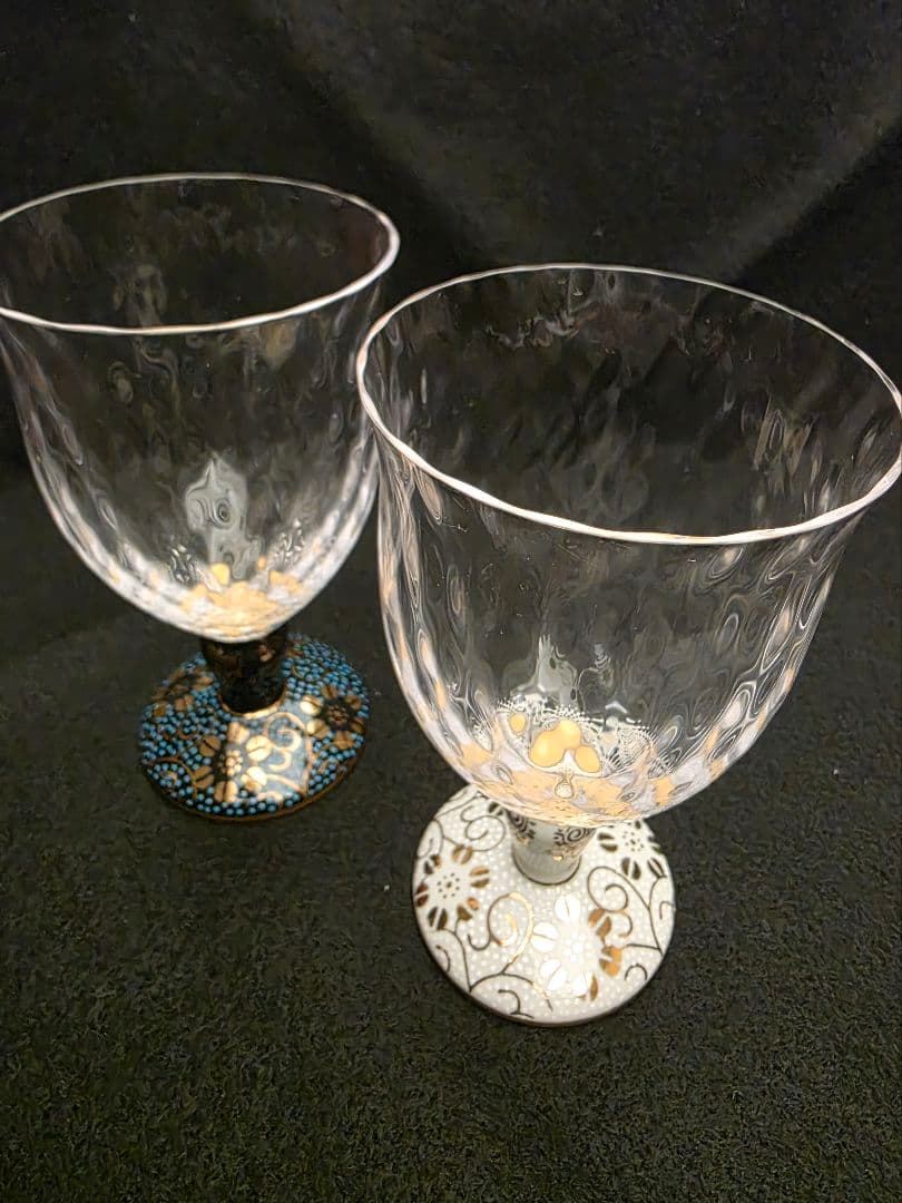 九谷焼万華鏡和グラス2個セット