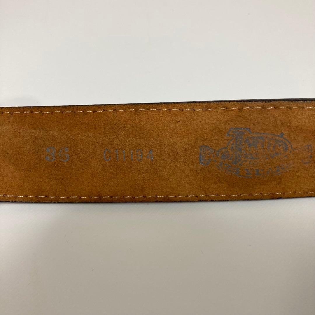 Justin カービングレザーベルト　ロングホーンバックル　36 ジャスティン