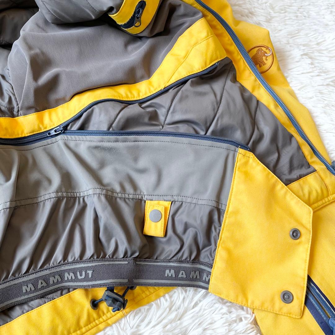 MAMMUT 多機能アウター スノージャケット Lサイズ 刺繍ロゴ イエロー