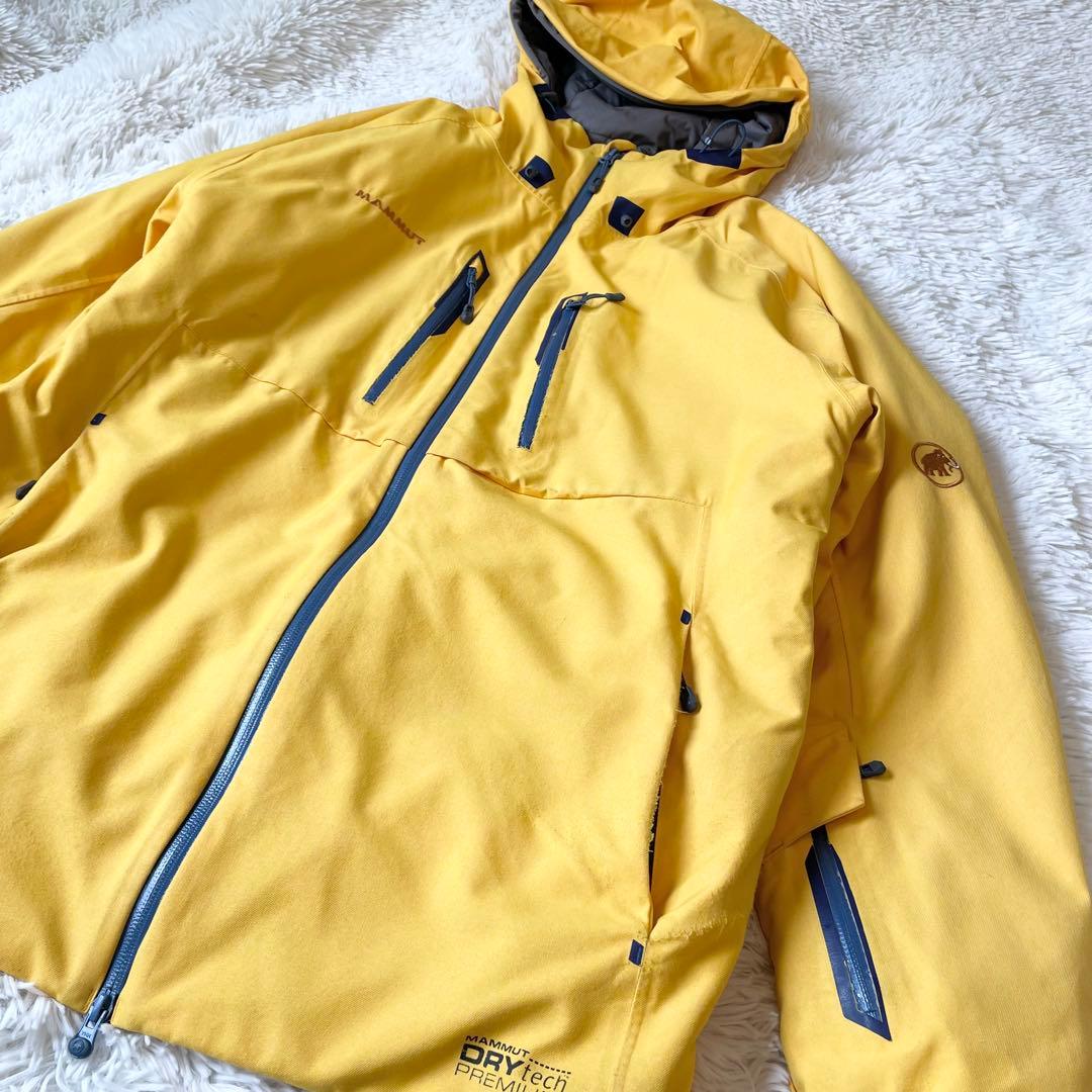 MAMMUT 多機能アウター スノージャケット Lサイズ 刺繍ロゴ イエロー