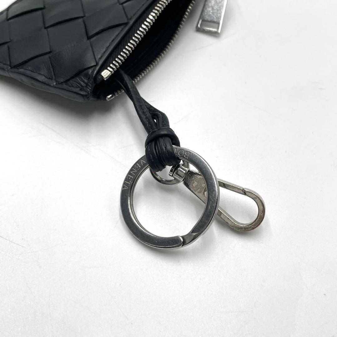 美品● ボッテガヴェネタ ケース イントレチャート ブラック レザー