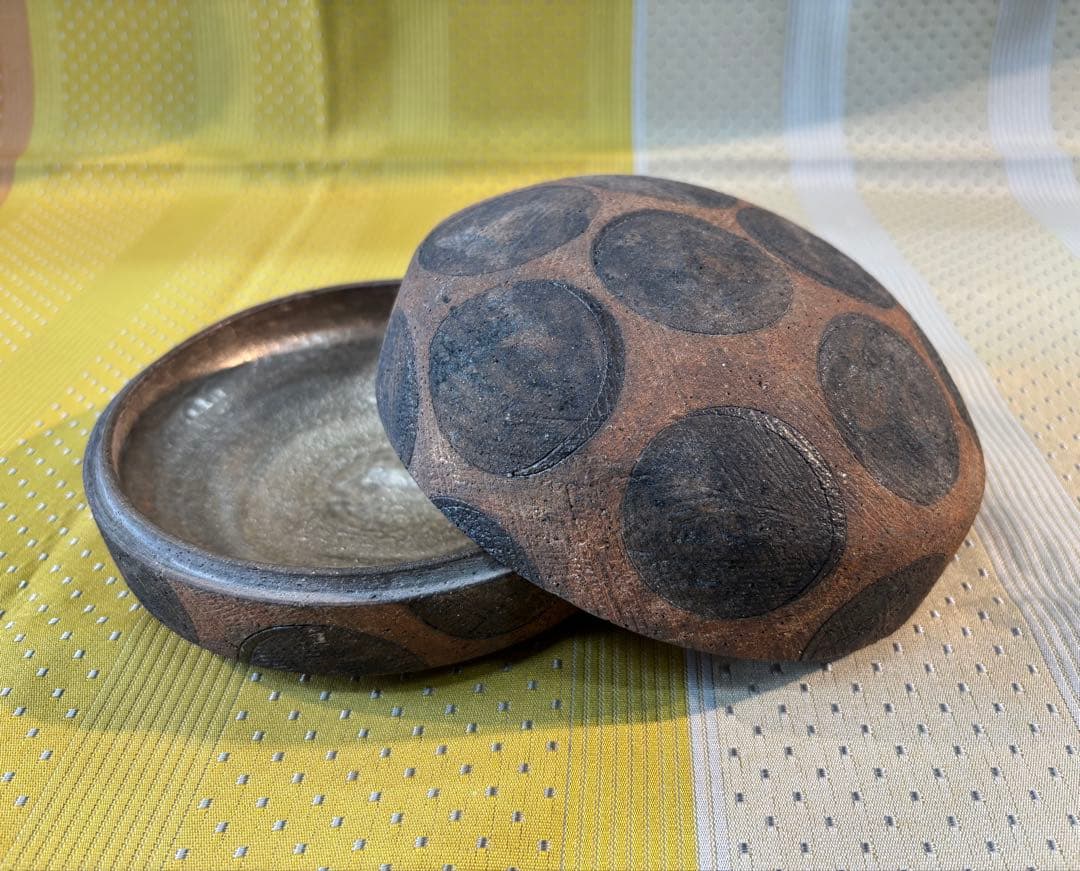 遊遊窯作　丸紋ふたもの