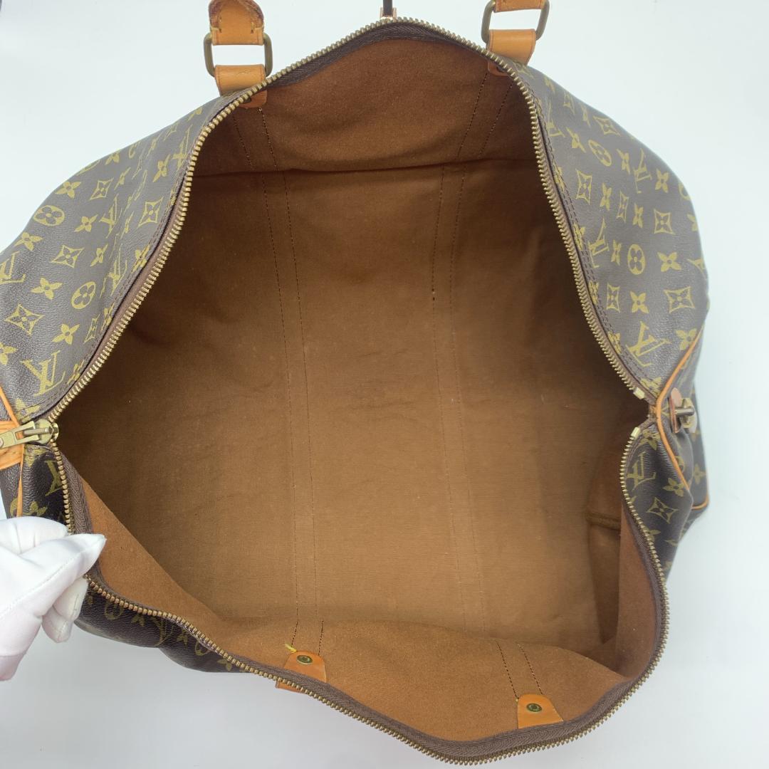 美品 ルイヴィトン モノグラム ボストンバッグ キーポル60 レザー ブラウン