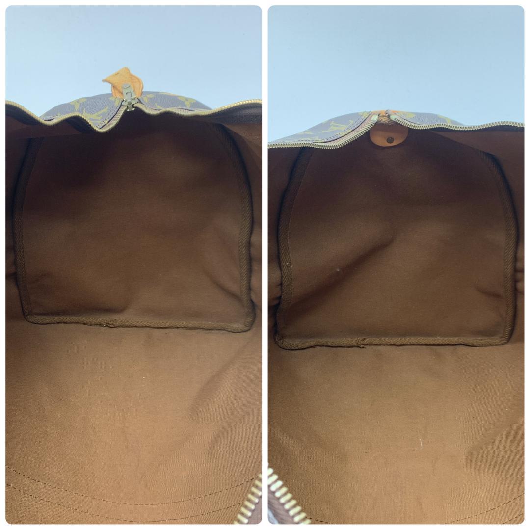 美品 ルイヴィトン モノグラム ボストンバッグ キーポル60 レザー ブラウン