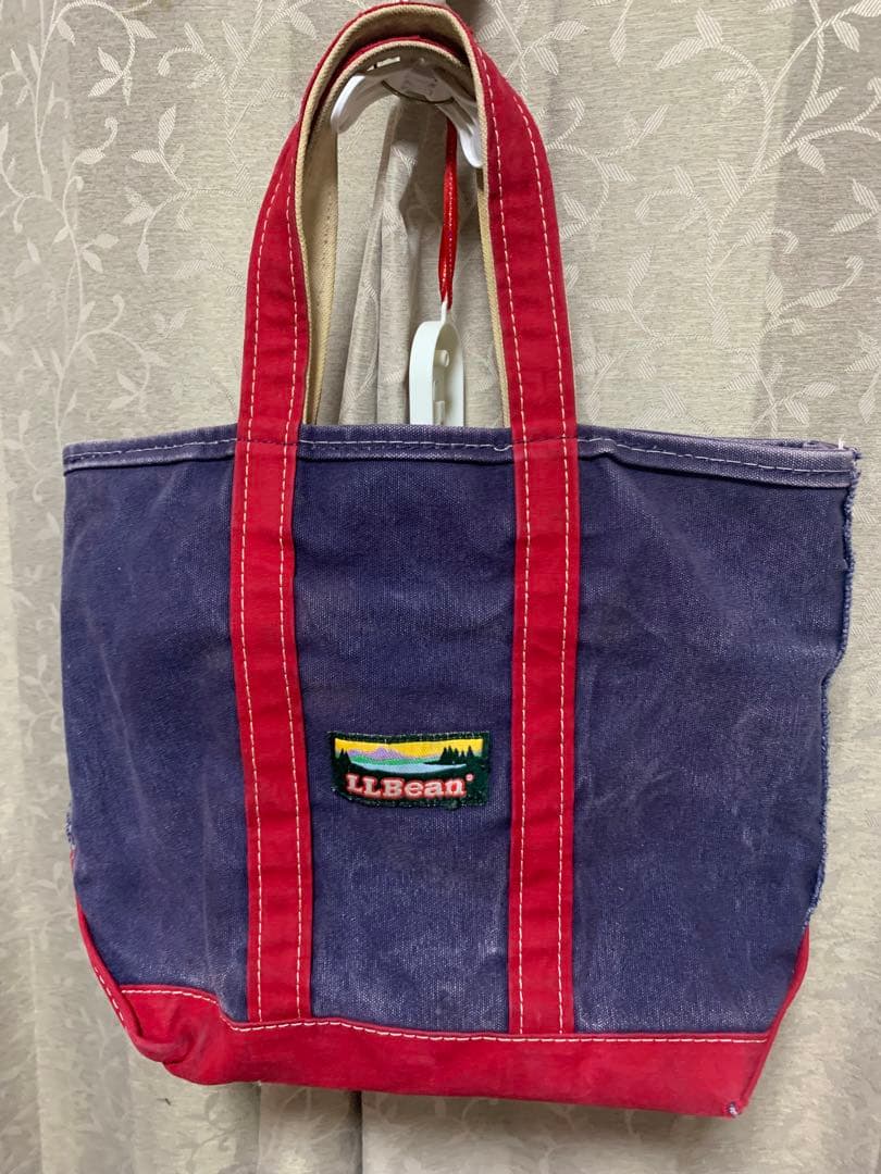 90s レアL.L. Bean トート バッグ 青赤ヴィンテージTOTE
