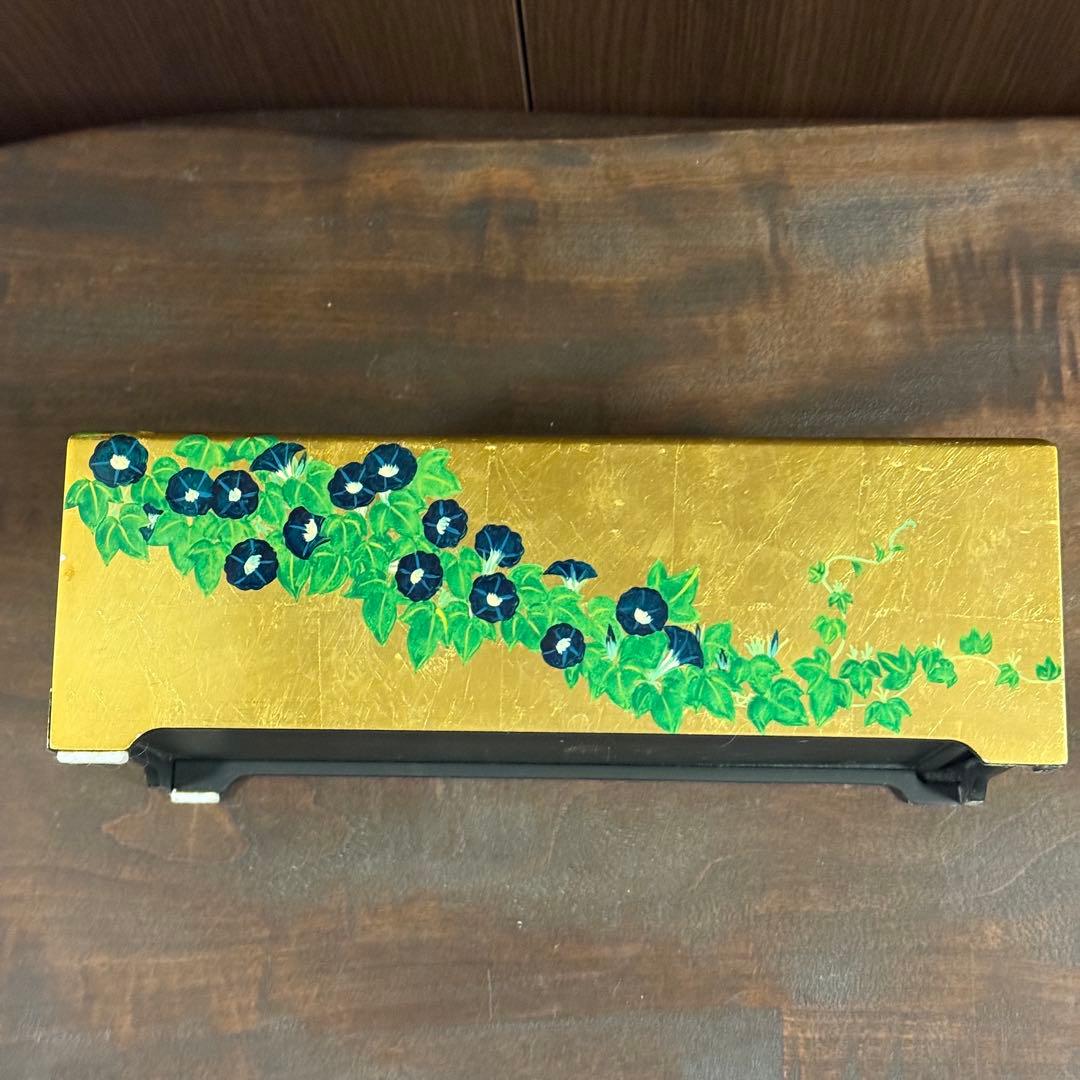 特製 漆絵ティッシュボックス　鈴木其一「朝顔」