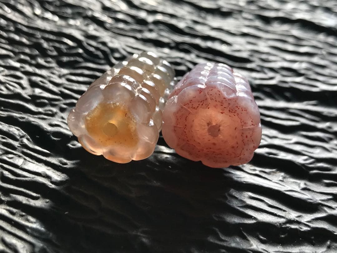 ゴビ石−1242 ゴビ瑪瑙　彫刻物セット　ハンドメイドパーツ