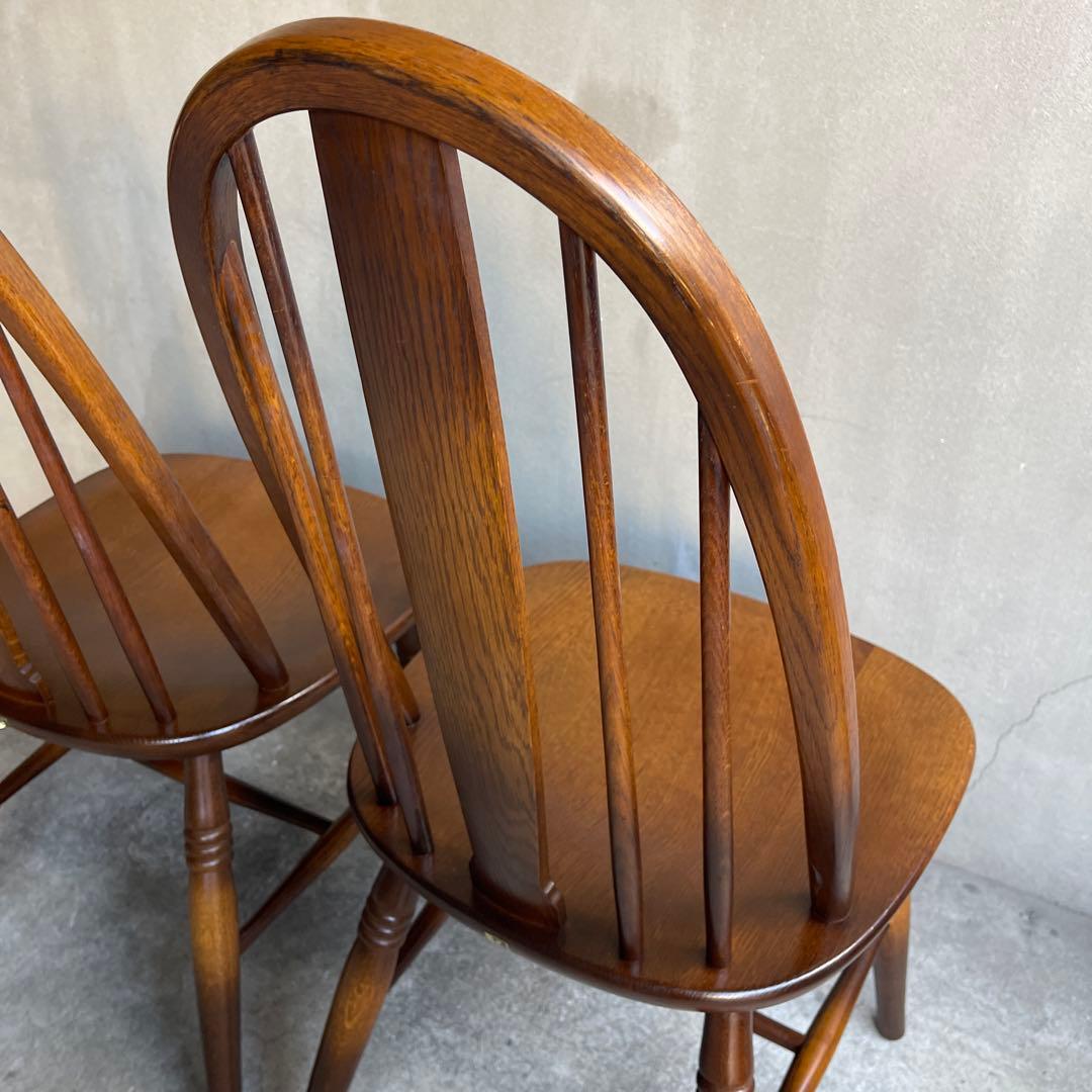 希少　飛騨家具　キツツキ　曲木ウィンザーチェア　2脚セット
