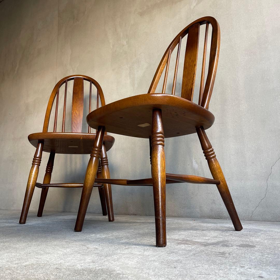 希少　飛騨家具　キツツキ　曲木ウィンザーチェア　2脚セット