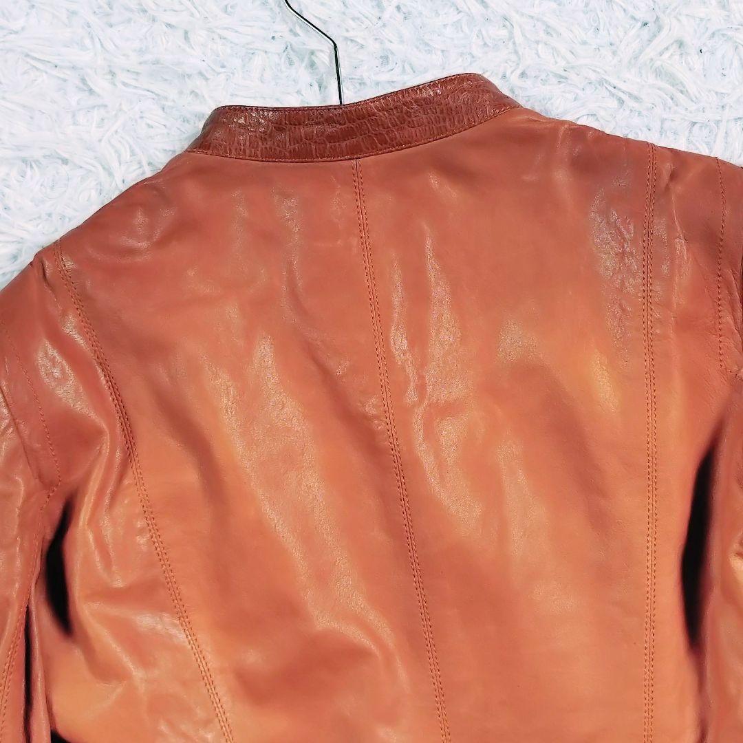 [iku0666]エンポリオアルマーニ　ラムレザージャケット　バンドカラー