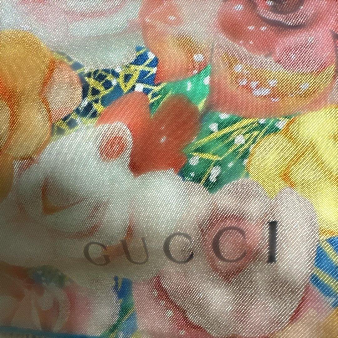 GUCCIアニメキャラクター 花柄スカーフ
