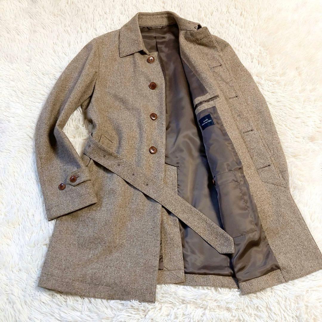 【Loro Piana】SHIPS　ステンカラーコート　ベルト　ベージュ　M美品