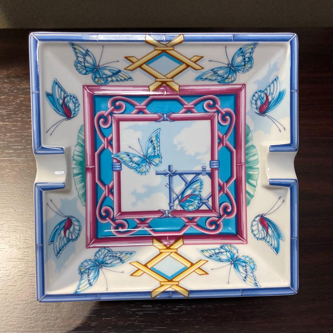 ★希少品★HERMES エルメス 蝶 バタフライ 灰皿 アッシュトレイ