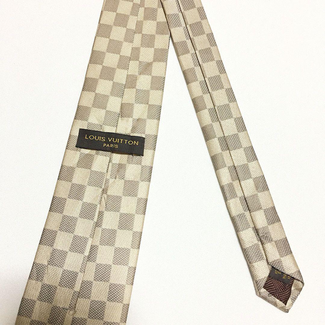 未使用級 ルイヴィトン Louis Vuitton ネクタイ ダミエ