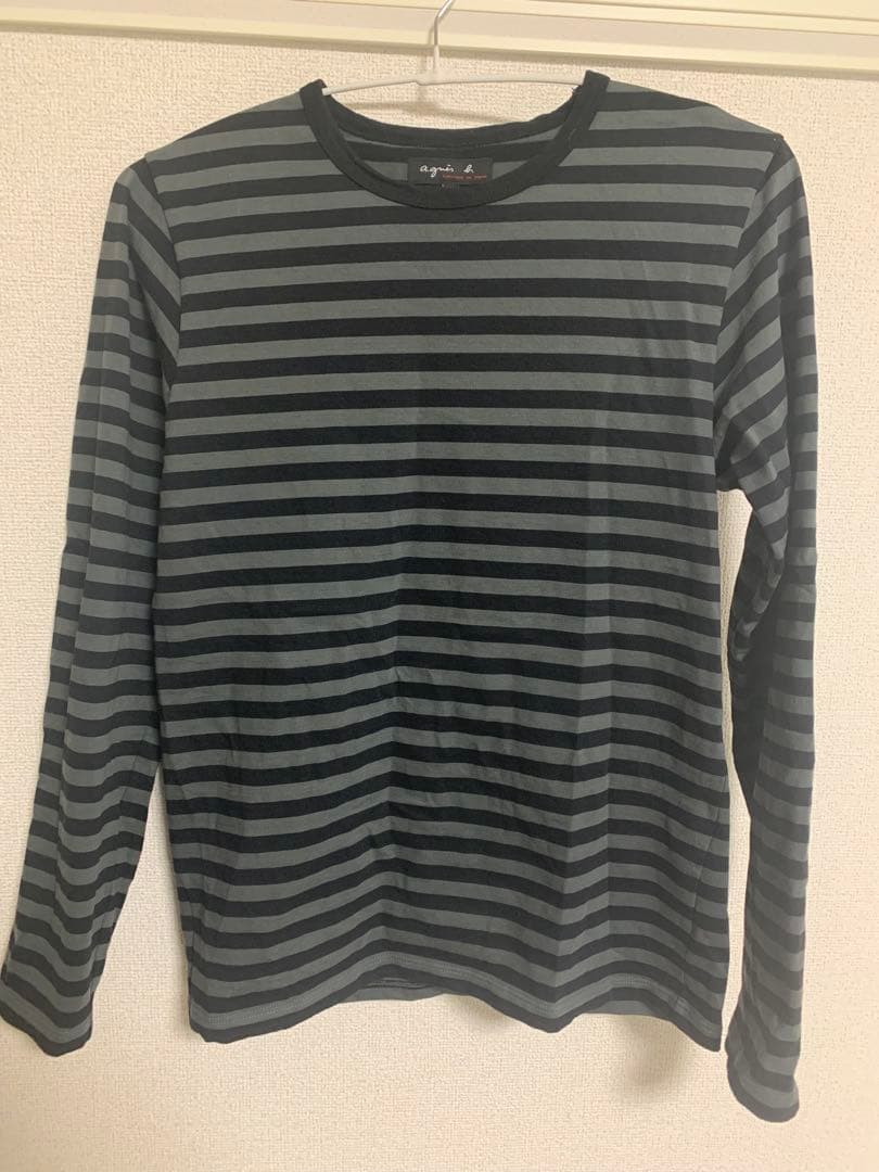 アニエスベー　ロンT agnes b ブラック/グレー