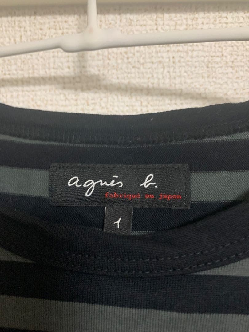 アニエスベー　ロンT agnes b ブラック/グレー