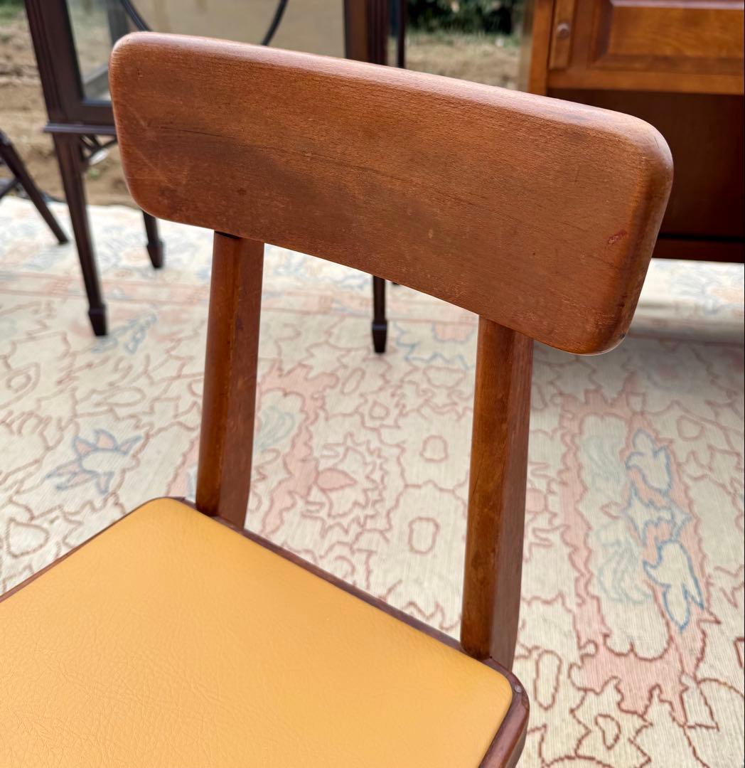 北欧テイスト ヴィンテージ チェア 小ぶり 木製 椅子