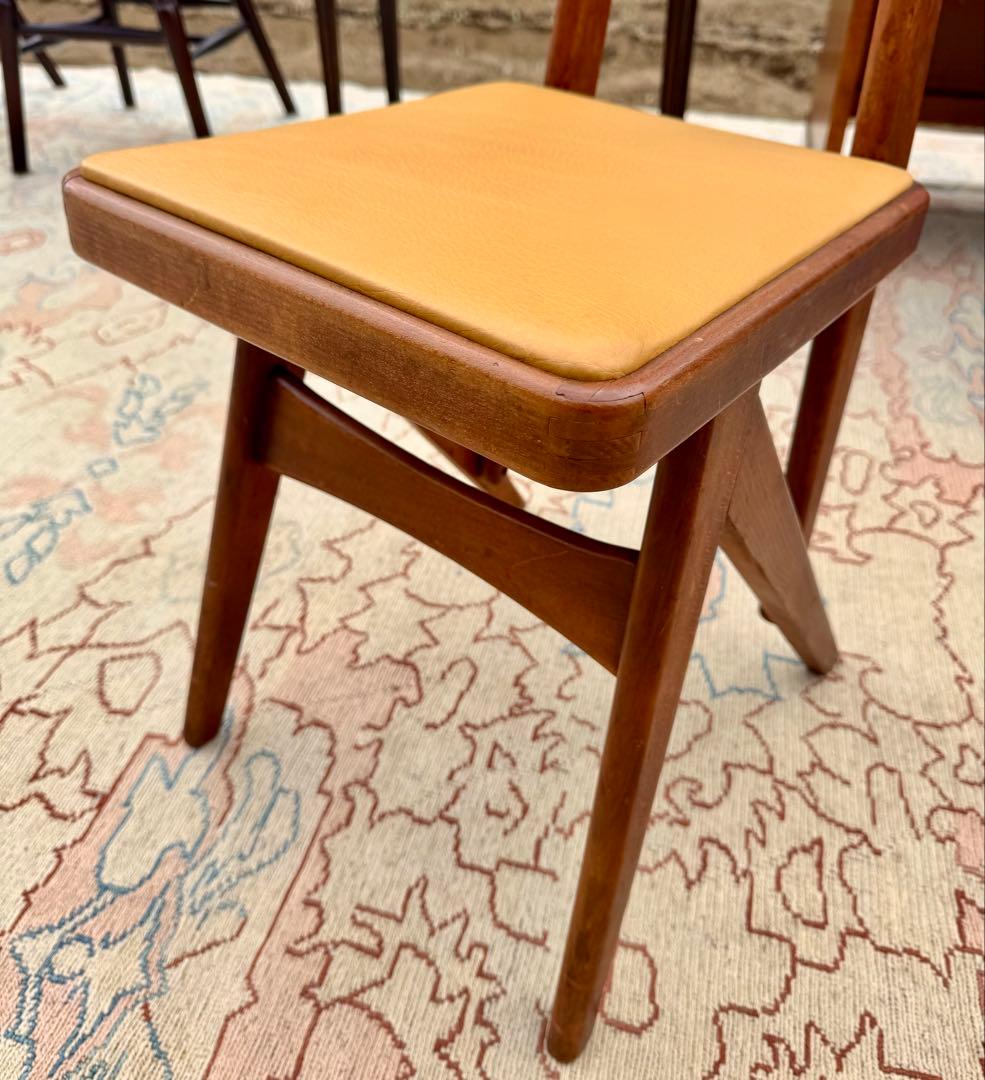 北欧テイスト ヴィンテージ チェア 小ぶり 木製 椅子