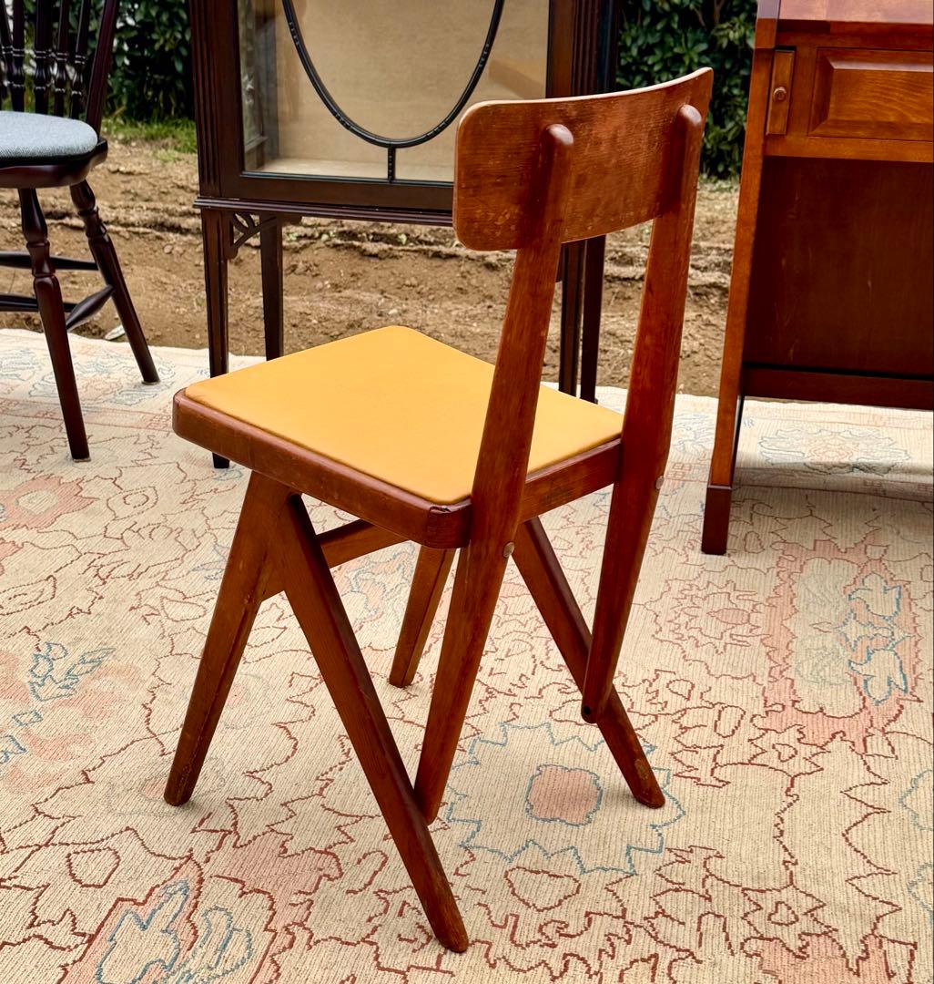 北欧テイスト ヴィンテージ チェア 小ぶり 木製 椅子