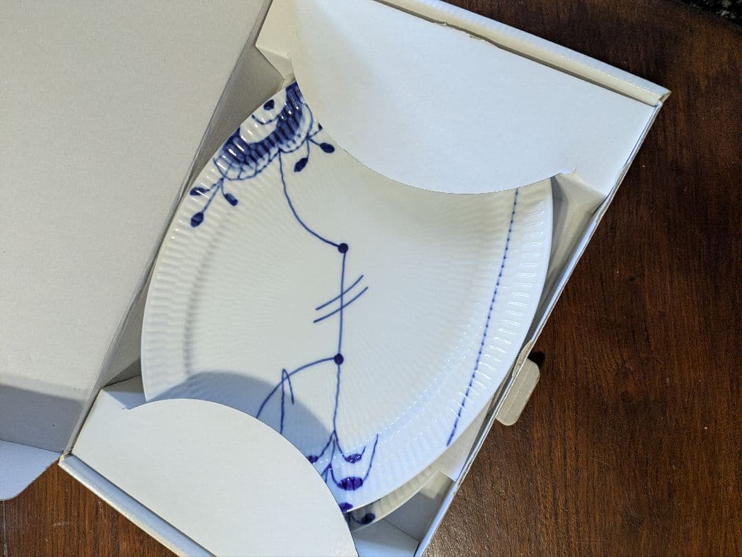 レアデザイン！2枚ペア　ロイヤルコペンハーゲン ブルーフルーテッドメガ　オーバル