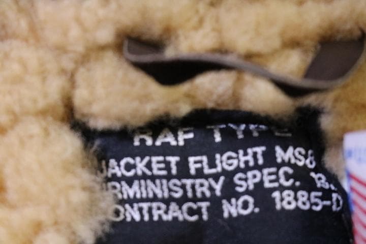 S*要様 【美品】☆Schott：RAFタイプ　シープスキン　フライトジャケット