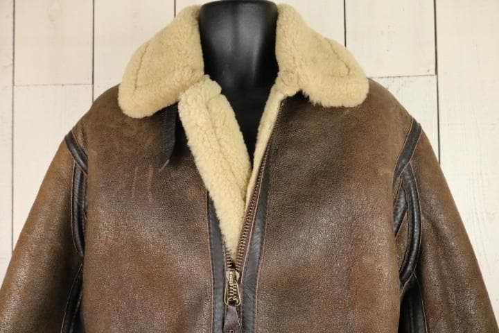 S*要様 【美品】☆Schott：RAFタイプ　シープスキン　フライトジャケット