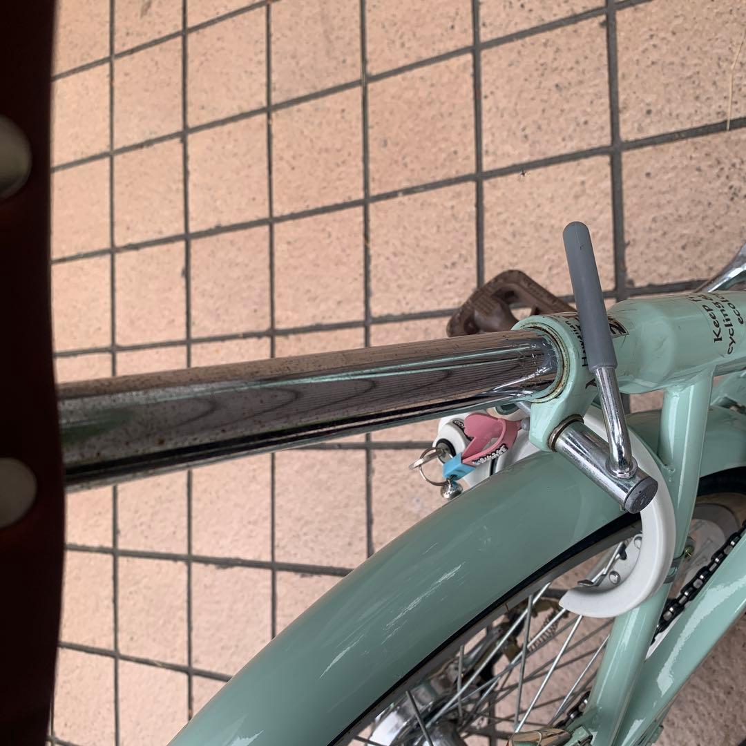 【POM】MAHALOジュニア ミントグリーン 自転車 変速機付き　22