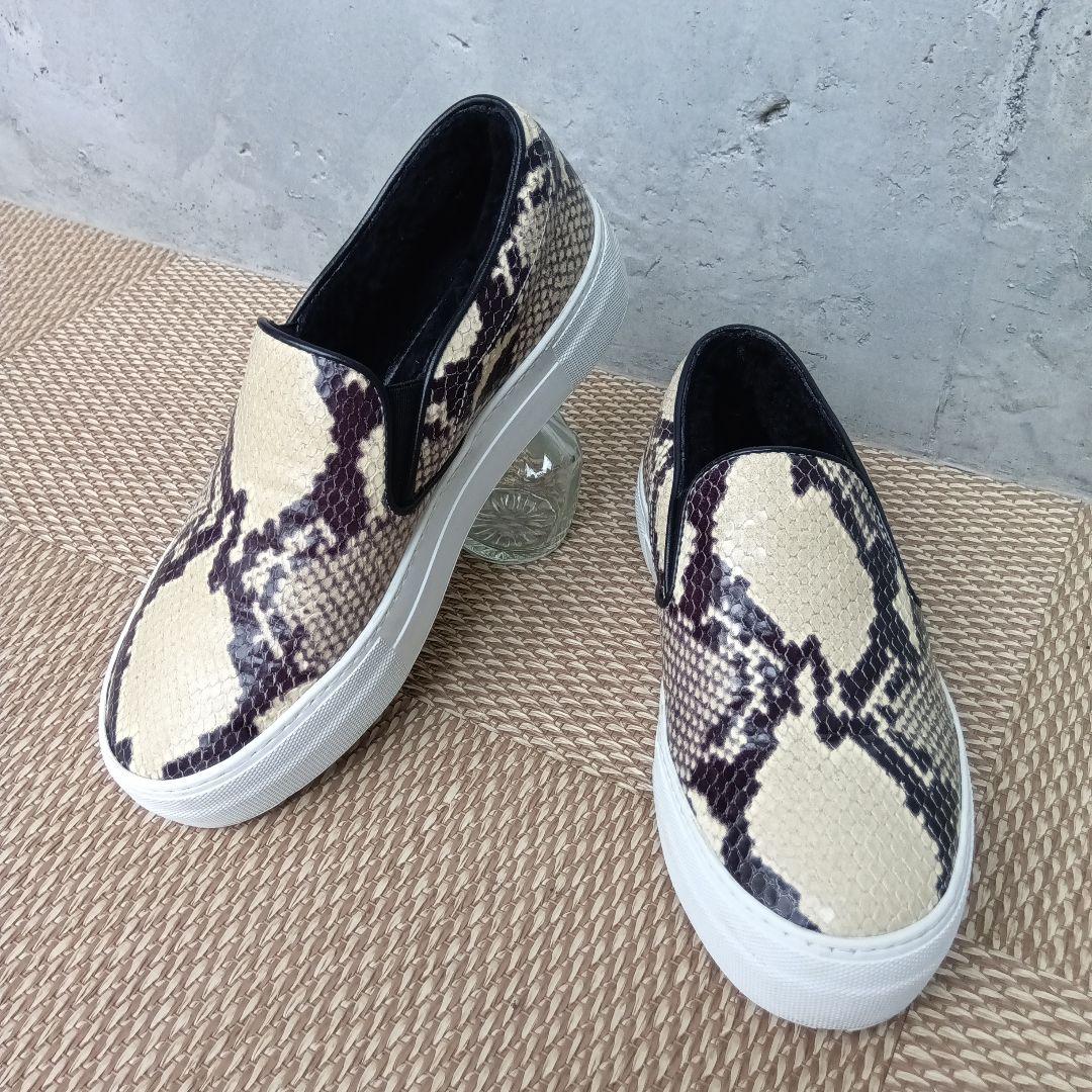 期間限定値下 ペリーコサニー　ボア 厚底 パイソン柄スニーカー 36